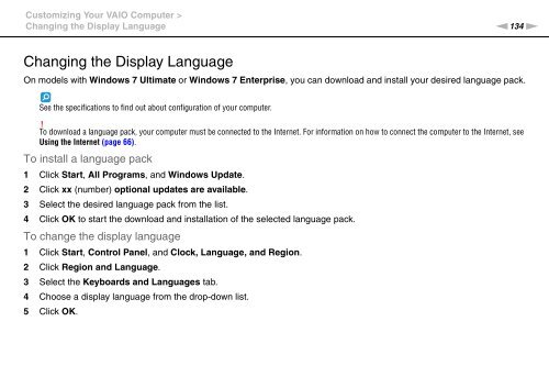 Sony VPCZ23V9R - VPCZ23V9R Mode d'emploi Anglais