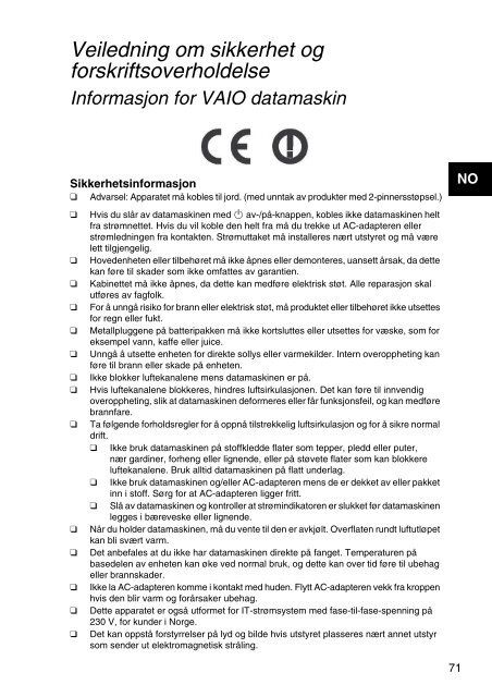 Sony VPCZ23V9R - VPCZ23V9R Documents de garantie Finlandais