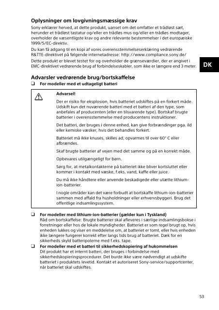 Sony VPCZ23V9R - VPCZ23V9R Documents de garantie Polonais