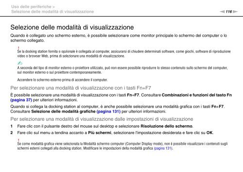 Sony VPCZ23V9R - VPCZ23V9R Mode d'emploi Italien