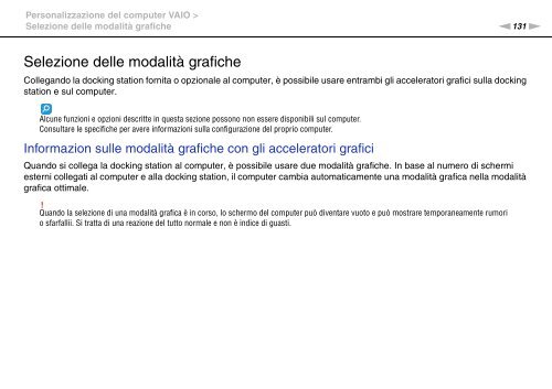 Sony VPCZ23V9R - VPCZ23V9R Mode d'emploi Italien