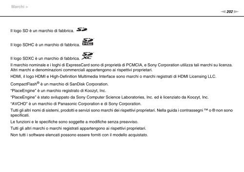 Sony VPCZ23V9R - VPCZ23V9R Mode d'emploi Italien