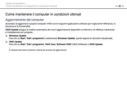 Sony VPCZ23V9R - VPCZ23V9R Mode d'emploi Italien