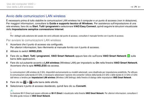 Sony VPCZ23V9R - VPCZ23V9R Mode d'emploi Italien