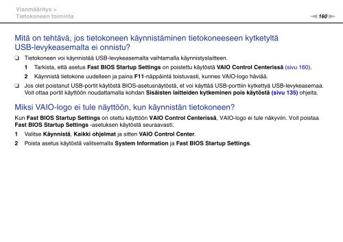 Sony VPCZ23V9R - VPCZ23V9R Mode d'emploi Finlandais
