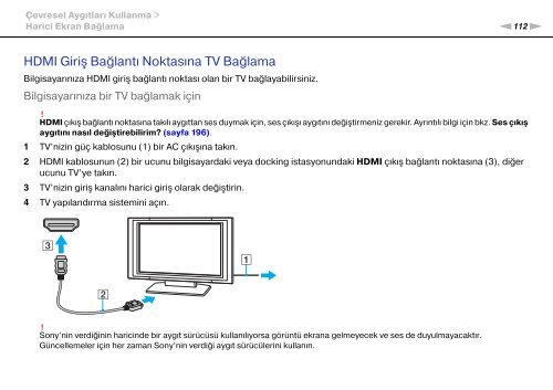 Sony VPCZ23V9R - VPCZ23V9R Mode d'emploi Turc