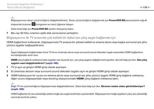 Sony VPCZ23V9R - VPCZ23V9R Mode d'emploi Turc