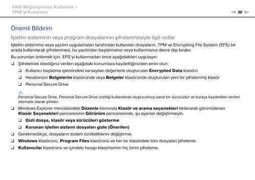 Sony VPCZ23V9R - VPCZ23V9R Mode d'emploi Turc