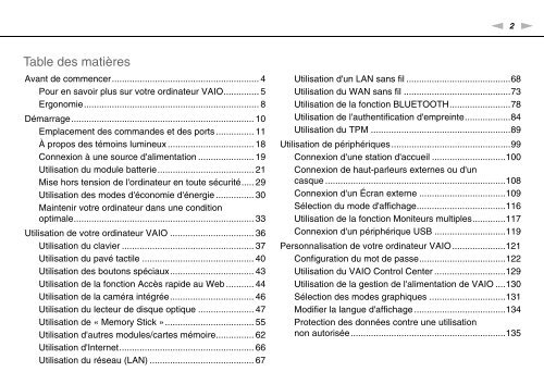 Sony VPCZ23V9R - VPCZ23V9R Mode d'emploi