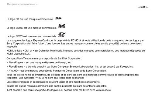 Sony VPCZ23V9R - VPCZ23V9R Mode d'emploi