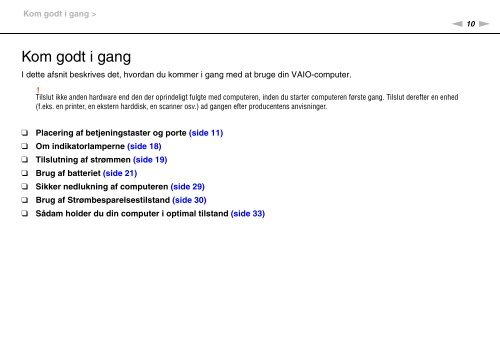 Sony VPCZ23V9R - VPCZ23V9R Mode d'emploi Danois