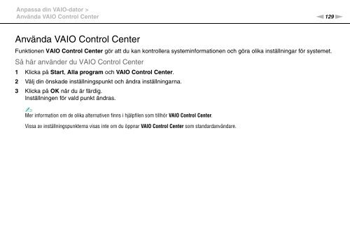 Sony VPCZ23V9R - VPCZ23V9R Mode d'emploi Su&eacute;dois