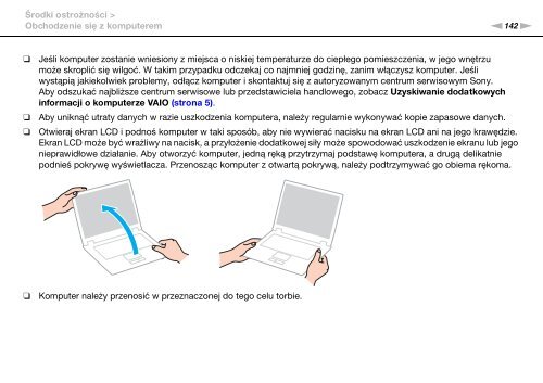 Sony VPCZ23V9R - VPCZ23V9R Mode d'emploi Polonais