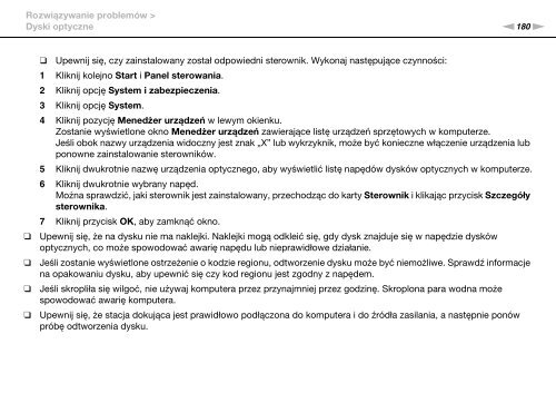 Sony VPCZ23V9R - VPCZ23V9R Mode d'emploi Polonais