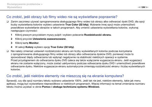 Sony VPCZ23V9R - VPCZ23V9R Mode d'emploi Polonais