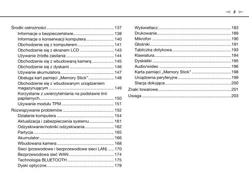 Sony VPCZ23V9R - VPCZ23V9R Mode d'emploi Polonais