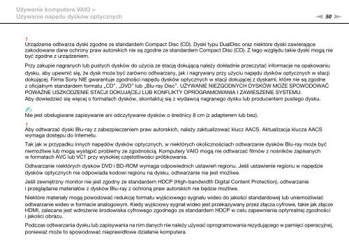 Sony VPCZ23V9R - VPCZ23V9R Mode d'emploi Polonais