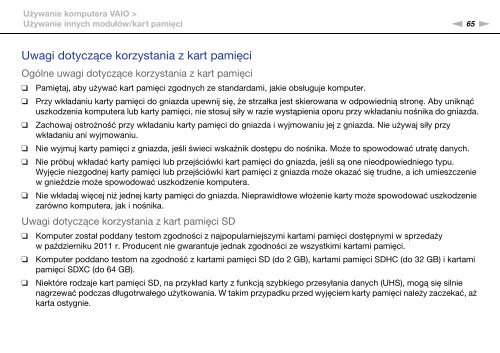 Sony VPCZ23V9R - VPCZ23V9R Mode d'emploi Polonais