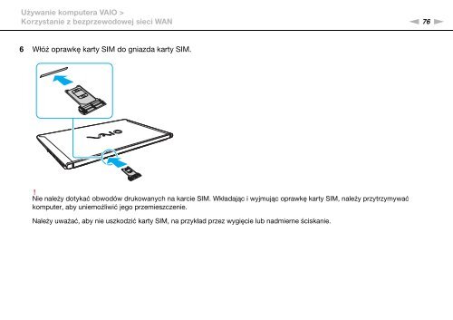 Sony VPCZ23V9R - VPCZ23V9R Mode d'emploi Polonais