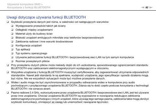 Sony VPCZ23V9R - VPCZ23V9R Mode d'emploi Polonais