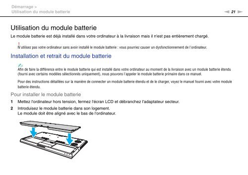 Sony VPCZ23V9R - VPCZ23V9R Mode d'emploi Fran&ccedil;ais