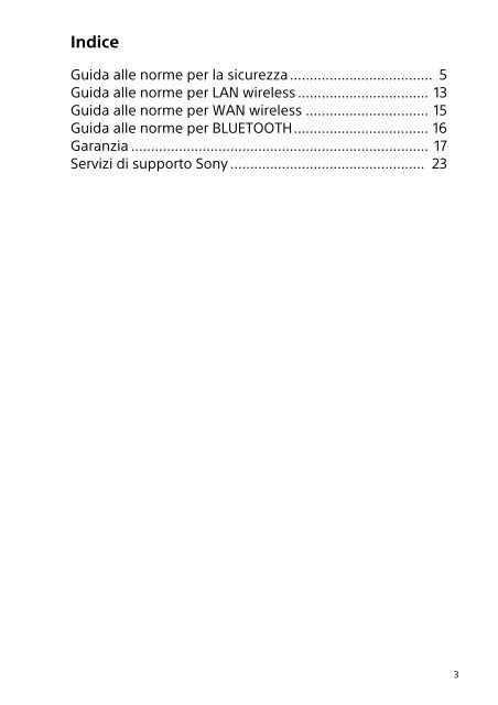 Sony VPCZ23V9R - VPCZ23V9R Documents de garantie Italien