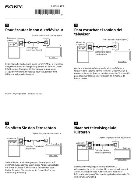 Sony HT-GT1 - HT-GT1 Mode d'emploi Espagnol