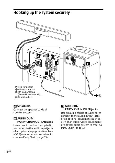 Sony HT-GT1 - HT-GT1 Mode d'emploi Anglais