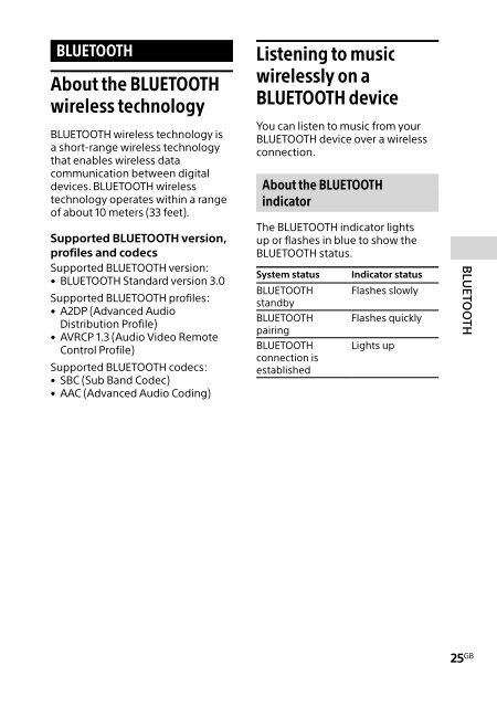 Sony HT-GT1 - HT-GT1 Mode d'emploi Anglais