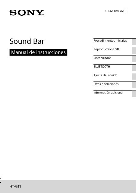 Sony HT-GT1 - HT-GT1 Mode d'emploi Espagnol