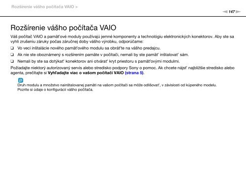 Sony VPCZ13M9E - VPCZ13M9E Mode d'emploi Slovaque