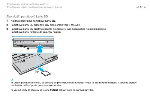 Sony VPCZ13M9E - VPCZ13M9E Mode d'emploi Slovaque