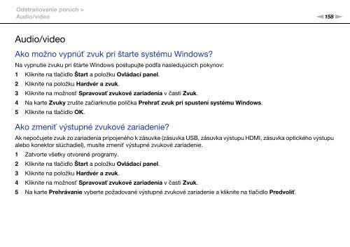 Sony VPCEC4S1E - VPCEC4S1E Istruzioni per l'uso Slovacco