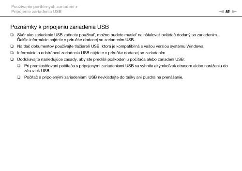 Sony VPCEC4S1E - VPCEC4S1E Istruzioni per l'uso Slovacco