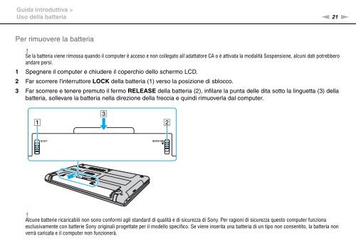 Sony VPCEC4S1E - VPCEC4S1E Istruzioni per l'uso