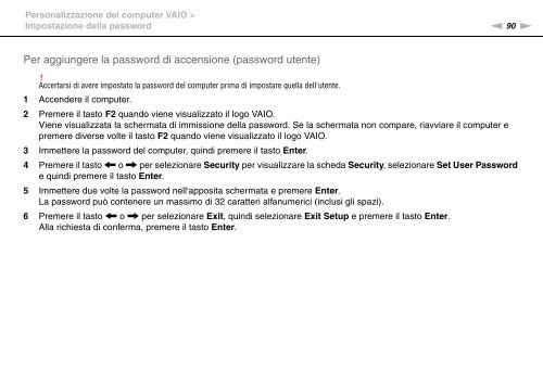 Sony VPCEC4S1E - VPCEC4S1E Istruzioni per l'uso