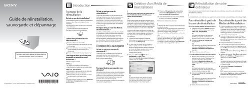 Sony VPCEC4S1E - VPCEC4S1E Guida alla risoluzione dei problemi Francese