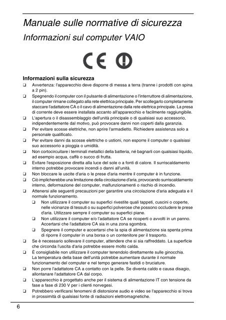 Sony VPCEC4S1E - VPCEC4S1E Documenti garanzia Italiano
