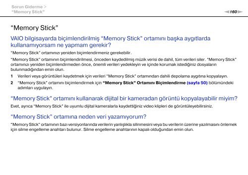 Sony VPCEC4S1E - VPCEC4S1E Istruzioni per l'uso Turco