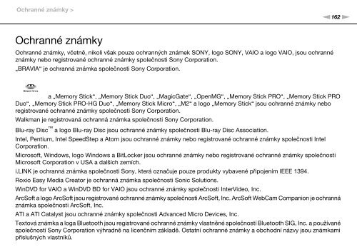 Sony VPCEC4S1E - VPCEC4S1E Istruzioni per l'uso Ceco