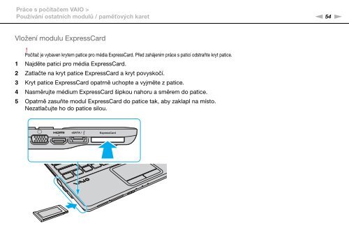 Sony VPCEC4S1E - VPCEC4S1E Istruzioni per l'uso Ceco
