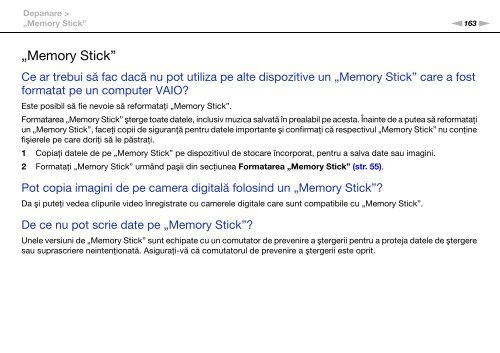 Sony VPCEC4S1E - VPCEC4S1E Istruzioni per l'uso Rumeno