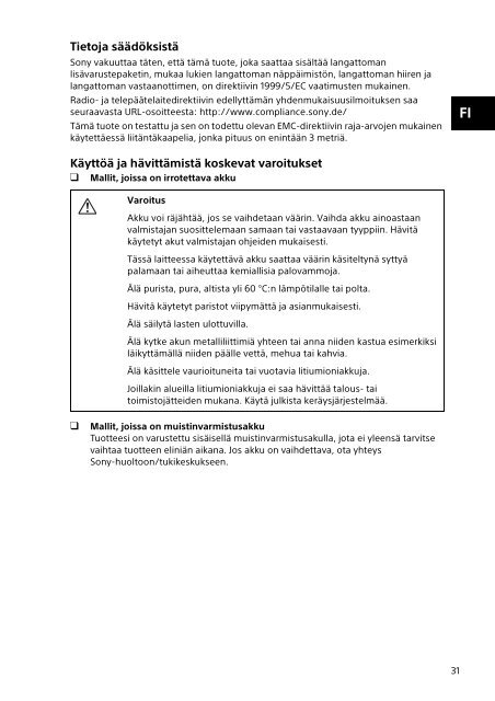 Sony SVT1122B4E - SVT1122B4E Documenti garanzia Svedese