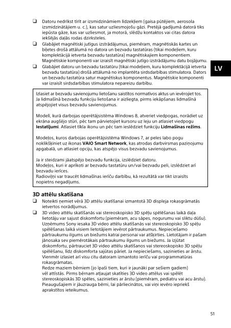 Sony SVT1122B4E - SVT1122B4E Documenti garanzia Lituano