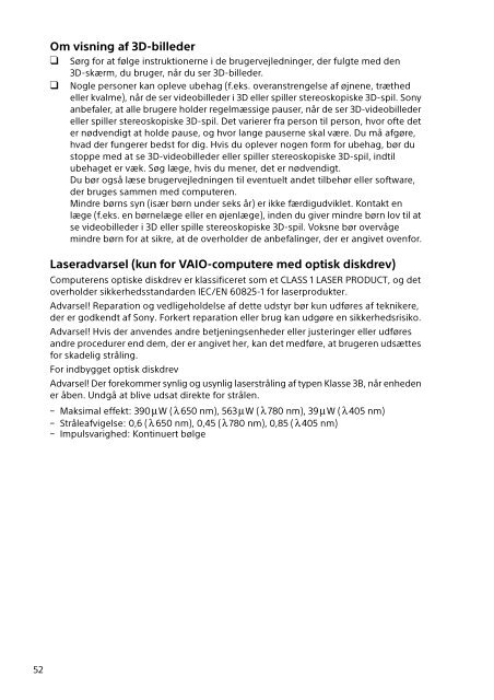 Sony SVT1122B4E - SVT1122B4E Documenti garanzia Danese