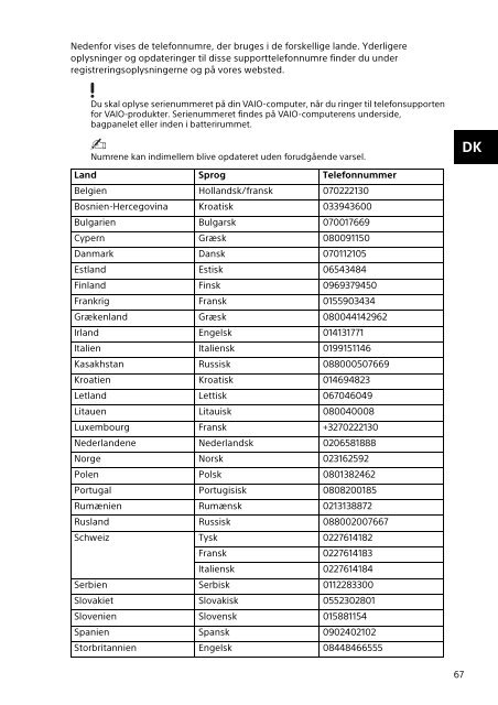 Sony SVT1122B4E - SVT1122B4E Documenti garanzia Finlandese