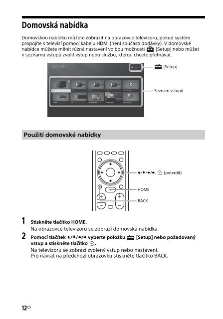 Sony HT-CT790 - HT-CT790 Istruzioni per l'uso Ceco