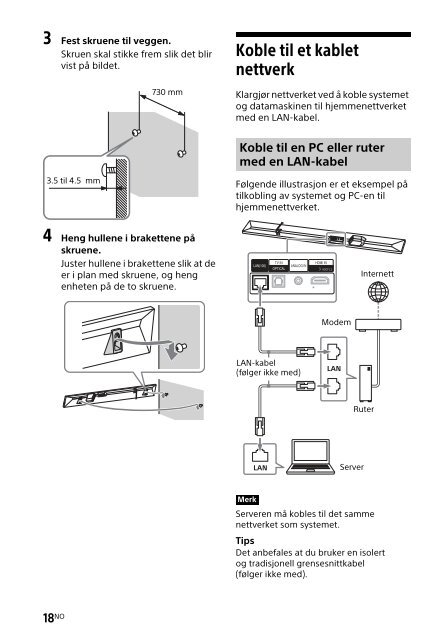 Sony HT-CT790 - HT-CT790 Istruzioni per l'uso Norvegese