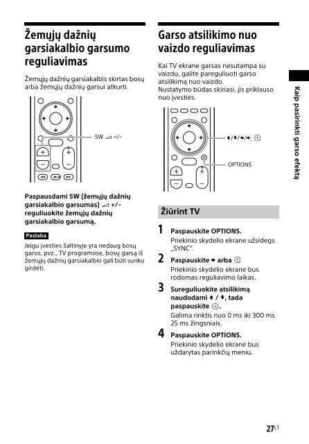 Sony HT-CT790 - HT-CT790 Istruzioni per l'uso Lituano