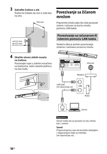 Sony HT-CT790 - HT-CT790 Istruzioni per l'uso Serbo